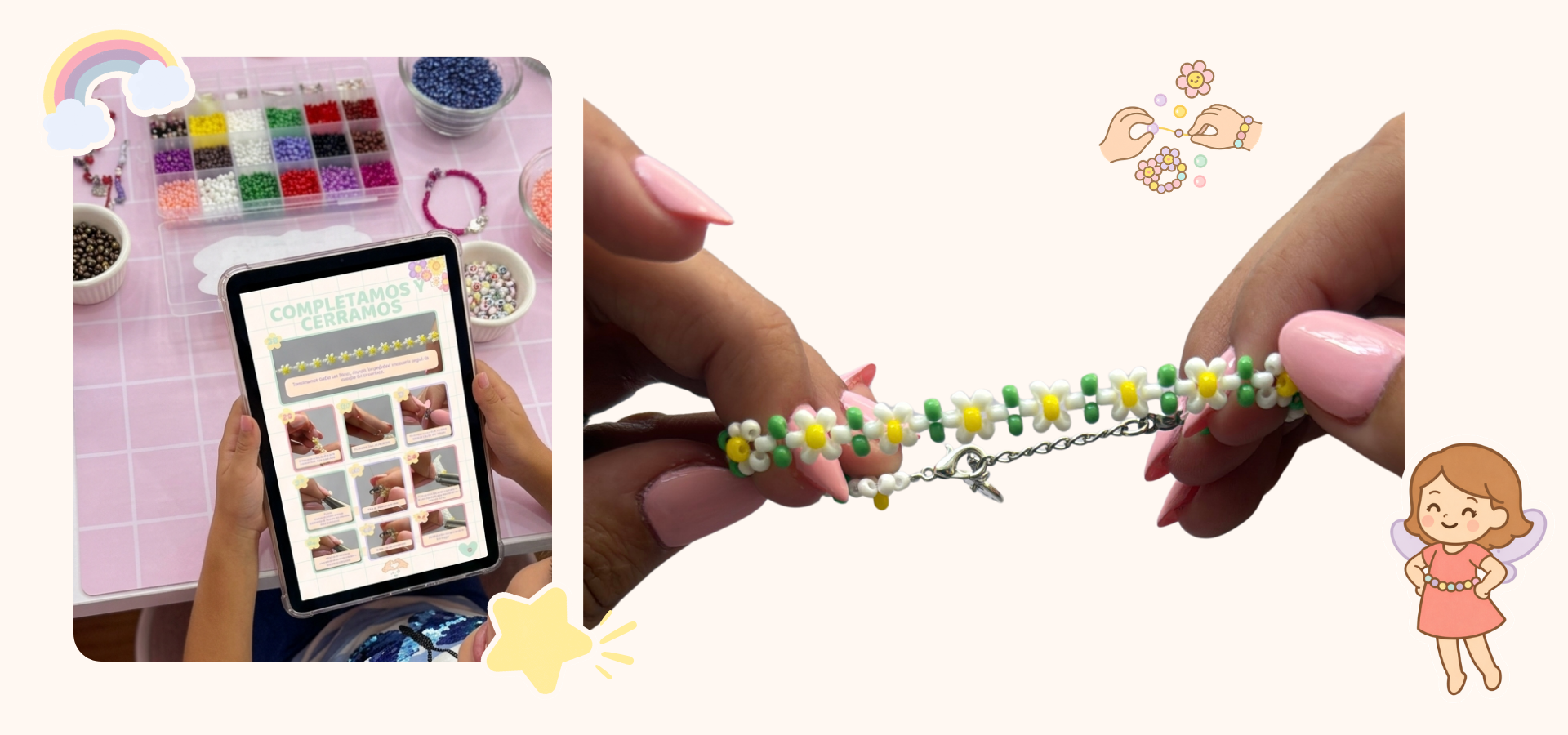 Manitos en Flor - pulsera de margaritas